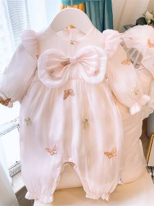 ชุดฤดูใบไม้ผลิสำหรับเด็กทารกชุดบอดี้สูทสำหรับเด็กแรกเกิดและเด็กผู้หญิงชุดออกงานสไตล์ตะวันตกสำหรับครบเดือนชุดฮาร์ทน่ารักสุดๆสำหรับฤดูใบไม้ผลิ