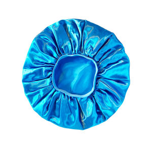 New Women Oversized Silky Hair Soft Elegant Bonnet Solid Color Satin Bonnet Sleeping Night Cap Elastic Shower Bath Hats