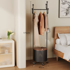 Mobile Free-Standing Clothes Rack Bedroom Indoor Use Simple Design Metal Construction for Hanging Clothes And Accessories
