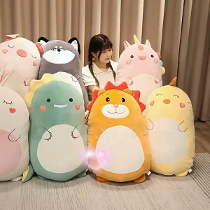 DIGREPAIR ตุ๊กตาสัตว์ ตุ๊กตาไดโนเสาร์ ตุ๊กตานุ่มนิ่ม ตุ๊กตาเป็ดตัวใหญ่ นุ่มนิ่มสุดๆ 20-28 ซม.