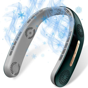 Neck Fan Portable Fan 360°Cooling Airflow Bladeless Neck Fan USB Rechargeable with 3 Speeds Adjustment Wearable Personal Fan