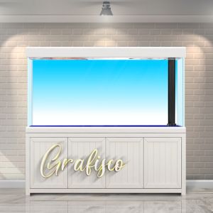 Stiker Background Aquarium Motif Gradian Warna