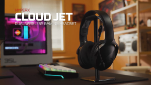 HyperX Cloud Jet Wireless Gaming Headset with Signature HyperX Sound Swivel-to-Mute Boom Mic Long Battery Life