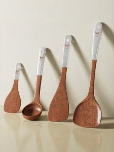 SUNCHA | Heat Resistant Wooden Cooking Spoon for Non-Stick Pans