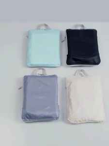 4pcs Compression Packing Cubes Set Travel Luggage Organizer Bags with Waterproof Handle Space-Saving Compression Storage Pouches