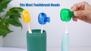 1 Pcs Toothbrush Head Cover Protector Portable Storage Clip Household Travel Hotel Dustproof Toothbruh Case Klip Pemberus Gigi Protect Toilet 牙刷收纳夹
