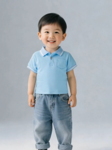 [Fast Shipping] Polo Shirt for Kids 3-6 Yrs Breathable Snug Cotton Short Sleeved Polo Shirt for Kids Boy Girl