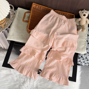Bear Leader Korean Version Solid Color Pleated Wide Leg Pants Casual Spring and Autumn Mid Waist Loose Cotton Bottoms