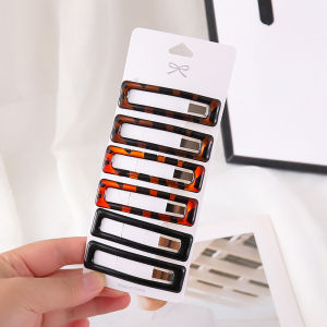 6pcs/set Vintage amber hair clip for women Temperament side bangs clip Fashion Girl bb clip
