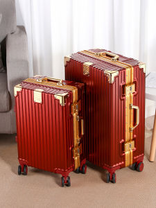 Marriage Dowry Luggage Womens Wedding Password Suitcase 24-Inch Bridal Dowry Box Universal Wheel Trolley Case Luggage Case