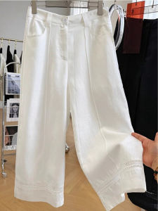 Fashion New Spring High-class Design Niche Petite Trousers 9/10th Length