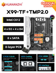 HUANANZHI | HUANANZHI X99-TF GAMING+TPM2.0 Motherboard LGA2011-3 4xDDR4/DDR3 M.2 PCIe3.0 ARGB SATA3.0 for Xeon E5 V3/V4