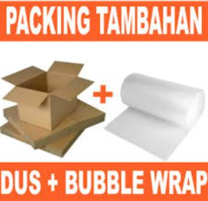 kardus packing tambahan plus babel wrap bahan tebal dan murah