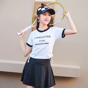 【Mermaid swimsuit】swimming suit for women 2024 swimming suit conservative motion style Swimwear swimsuit women 2 piece bath surfing skirt Short sleeve swimsuit swimingsuit women 泳衣女装 bikini swimwear women Short sleeved two-piece swimsuit