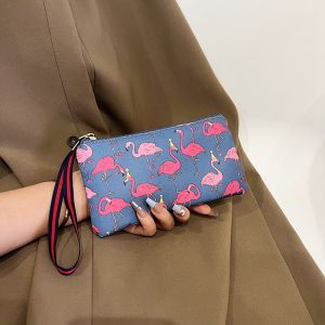 Fashionable Oxford Cloth Long Wallet for Women Mobile Phone Coin Purse Artistic Forest System Handbag Stylish Fabric Wallet