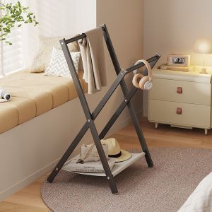 Folding Bedside Overnight Clothes Storage Hanger