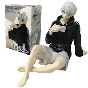 Bandai | BLUE LOCK Action Figures Nagi Seishiro Anime Figure Sitting Figurine PVC Collectible Model Kids Doll Toys Giftsa