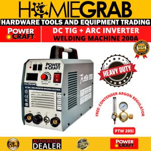 POWER CRAFT DC TIG + ARC INVERTER WELDING MACHINE with FREE ARGON REGULATOR‼️HEAVY DUTY‼️PTW 205i‼️