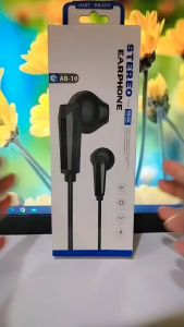 Handsfree AB-10 + Mic Hifi Audio Stereo Earphone Headset AB10 Universal