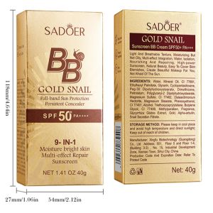 บีบี ครีม ครีมแยก รองพื้น หอยทาก คอนซีลเลอร์ ป้องกันแสงแดด ซ่อมแซมความงาม ให้ความชุ่มชื้น ครีม