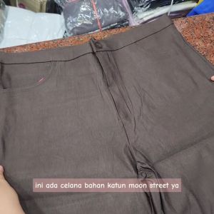 BOBandPOP Celana Kerja Katun Stretch (Setrit) Super JUMBO 7L - 10L