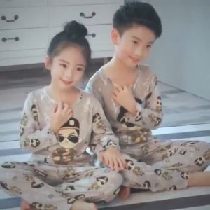 BAOBAOBABYSHOP - ชุดนอนสำหรับเด็ก ชุดนอนเด็ก แขนยาวขายาว ชุดนอนเด็กลายการ์ตูน ชุดนอนเด็กราคาถูก