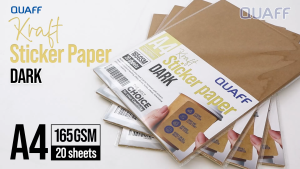 VSPH A4 Size Quaff Kraft Sticker Paper Dark 165gsm Inkjet Sticker Paper for Labelling 20sheets/pack