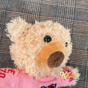 Cài áo gấu bông áo hồng dễ thương gấu gắn váy áo mẫu mới