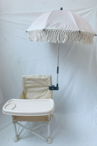 INS Style Portable Kids Folding Dining Chair Beach Chair Sun Protection Beach Outing Outdoor Photography Chair Sun Umbrella Baby