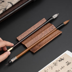 North America Black Walnut Pen Holder Writing Brush Holder Hair Pen Holder Pen Holder Calligraphy Materials Minimalist Solid Wood Pen Holder Pen Holder