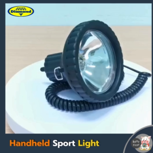 ไฟสปอตไลท์มือถือพกพา Solar100 12V/24V กันน้ำ สายพันคล้อง สำหรับกิจกรรมกลางแจ้ง (09-800)