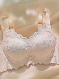 Victoria Lace Wireless Bra Womens Small Chest Gathered Push up Anti Sagging Auxiliary Breast Reduction Thickened Adjustable Bra