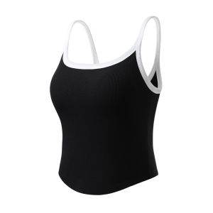 MiiOW | Cat Woman One-Piece Strap Vest Womens No-Wire Bralette Slimming Innerwear Can Be Worn Outside Square Collar Color Block Design