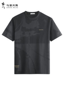 Cool Dye Round Neck Short Sleeve Mens T-Shirt