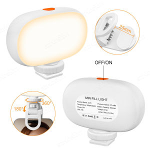 Mini Clip-on Mobile Phone LED Light Selfie Light 120 LED 2500K-9000K W/ Battery for iPhone Samsung Huawei Xiaomi Smartphones