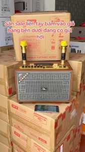 Loa Karaoke Xách Tay Kiomic K36 Bass 20Cm Kèm 2 Micro Chống Hú Công Suất 150W Chỉnh Bass Treble Nhạc Riêng Biệt Âm Thanh Cực Chất Pin Bền Bỉ.