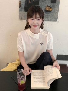 HUOLISI | Academic Style Short Sleeve Knit Polo T-Shirt