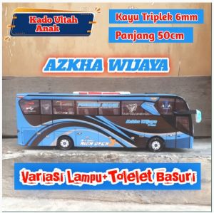 Miniatur bus PO.AZKHA WIJAYA TUAN MUDA mainan terbaru hadiah ultah anak