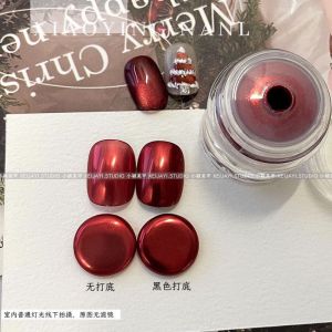 Bột tráng gương kim loại màu Đỏ Noel Tết siêu bóng siêu bám trang trí móng tay