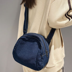 Túi Đeo Chéo Denim Thông Thường Dành Cho Nữ Phong Cách Retro Ins Ba Lô Nhỏ Túi Đựng Điện Thoại Di Động Đường Phố Giải Trí Túi Đeo Vai Đơn