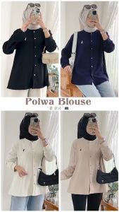 Blouse jumbo Polwa/atasan wanita jumbo/Tunik jumbo LD 110/Atasan wanita kasual 2024/blouse kerja wanita