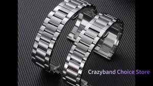 14/16/18/20/22mm Solid Stainless Steel WatchBand for Casio for Tudor for Seiko Universal Metal Folding Buckle Business Men Strap