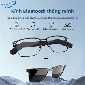 Kính Thông Minh 2 Trong 1 Dành Cho Nam & Nữ Với Bluetooth Chống Tia UV Điều Hướng Bằng Giọng Nói & Điều Khiển Nhạc AI Kính Thông Minh Cho Hoạt Động Ngoài Trời