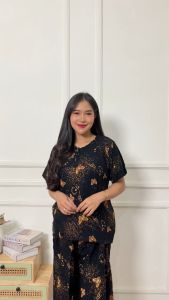 SETELAN CELANA PENDEK BUSUI RAYON ADEM BAJU TIDUR WANITA DEWASA TERBARU