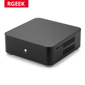 RGEEK L65 All Aluminum Chassis Small Desktop Computer Case PSU HTPC Mini itx pc with Power Supply