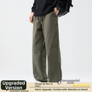 Wood soon | Loose Fit All-match Straight Cotton Casual Pants