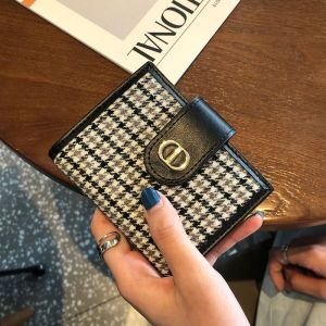 New Canvas High Aesthetic Value Compact Cute Lightweight Multi-Card Slot Document Bag Womens Card Holder Moonlight Moria