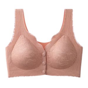 MiiOW | Womens Elderly Seamless Front Closure Bralette Push-up Wireless Bra