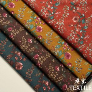 ผ้าพิมพ์ลายดิจิตอลผ้าฝ้ายลินิน ผ้าลายดอกไม้สไตล์ชนบท ผ้ากระโปรงเดรส ผ้า DIY งานฝีมือ ผ้าฝ้ายลินิน ผ้าพิมพ์ลาย ผ้าฝ้ายลินิน