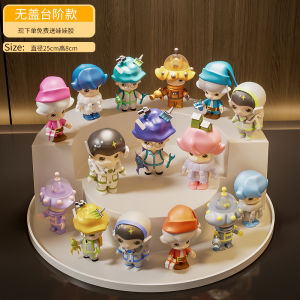 Bubble Monster Acrylic Display Case Transparent Rotating Figure Showcase Dustproof Collectible Storage Cabinet for Bedroom